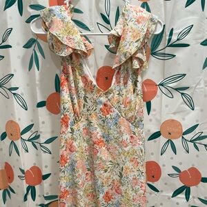 Altar'd State Floral Dress with Ruffle Details